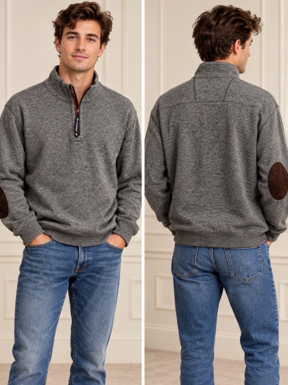 NWT Cremieux Men’s Reversible Quarter-Zip Pullover – XXL